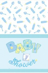 BABY SHOWER MASA ÖRTÜSÜ MAVİ 137CM X 213CM (PLASTİK) - 1