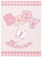 BABY SHOWER DAVETİYE PEMBE 8Lİ - 1
