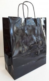 KRAFT KAĞIT ÇANTA SİYAH 25CM X 30CM - 1 ADET - 1
