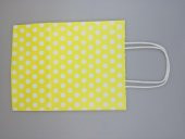 KRAFT KAĞIT ÇANTA SARI PUANLI 18CM X 24CM - 1 ADET - 3