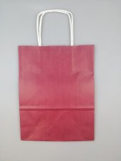 KRAFT KAĞIT ÇANTA BORDO 18CM X 24CM - 1 ADET - 3