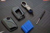 Volkswagen VW GOLF 7 MK7 Gerçek Karbon Fiber Anahtar Kapağı İç Si - 4