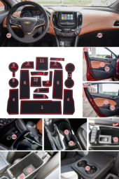 Chevrolet Cruise 2016 - 2019 MK2 Araç İçi Silikon Kaymaz Ped Kapl - 8