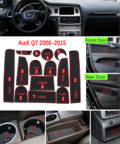 Audi Q7 2010-2015 Araç İçi Silikon Kaymaz Ped Kaplama Seti - 5