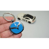 DK Mazda Yeni Nesil Logo Mavi Metal Çift Yön Anahtarlık - 1