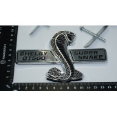 Dk Tuning Mustang Shelby Gt500 Kobra Ön Panjur Vidalı Krom Abs Logo - 5