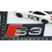 DK Tuning S3 Gümüş Kırmızı 3D Ön Panjur Logo Audi İle Uyumlu - 4