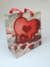 KARTON ÇANTA LOVE SİMLİ 14CM X 15CM - 1 ADET - 1