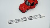 Mercedes Benz 280 SEL Bagaj Krom Metal 3M 3D Yazı Logo - 2