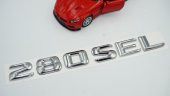 Mercedes Benz 280 SEL Bagaj Krom Metal 3M 3D Yazı Logo - 3