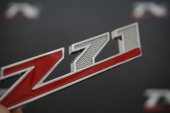 Chevrolet Silverado Z71 Off Road Çamurluk Yanı 3M Krom Metal Logo - 1