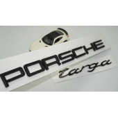 DK Porsche Targa Bagaj 3M 3D Siyah ABS Yazı Logo Amblem Seti - 1