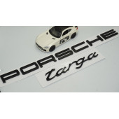 DK Porsche Targa Bagaj 3M 3D Siyah ABS Yazı Logo Amblem Seti - 2