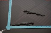 DK Jaguar Çamurluk Yanı 3M 3D Siyah Metal Logo Amblem - 4