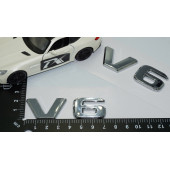 Dk V6 Çamurluk Yanı Krom Abs 3m 3d Yazı Logo Seti Benz İle Uyumlu - 4