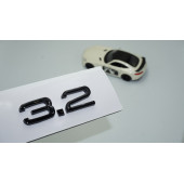 DK Tuning Audi 3.2 A3 A4 A6 A5 A7 A8 Bagaj Siyah ABS 3M 3D Yazı Logo - 1