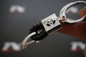 Toyota Logo Stil Hasır Desen Anahtarlık K - 2