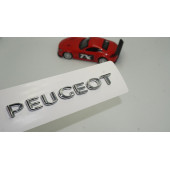 DK Peugeot Bagaj Krom ABS 3M 3D Yazı Logo Amblem 13,5 Cm - 1