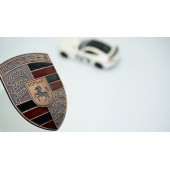 DK Tuning Porsche Ön Kaput Bronz Metal Tırnaklı Logo Amblem Arma - 1