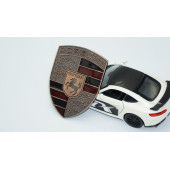 DK Tuning Porsche Ön Kaput Bronz Metal Tırnaklı Logo Amblem Arma - 3