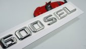Benz 600 SEL Bagaj Krom Metal 3M 3D Yazı Logo thumbnail 1