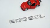 Benz 600 SEL Bagaj Krom Metal 3M 3D Yazı Logo thumbnail 2