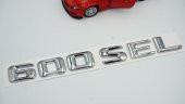 Benz 600 SEL Bagaj Krom Metal 3M 3D Yazı Logo thumbnail 3