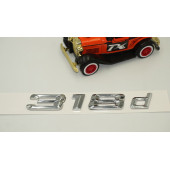 Bmw 318d Bagaj Krom Metal 3M 3D Yazı Logo - 3