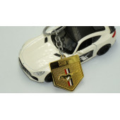 DK Ford Mustang Shelby GT Koşan At Logo Gold Metal Anahtarlık - 4