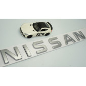 DK Nissan Bagaj 3M 3D Mat Krom ABS Yazı Logo Amblem 29x4 Cm - 2