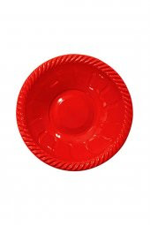 YUVARLAK KASE PLASTİK KIRMIZI 6LI - 1