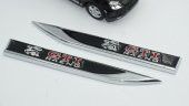 Volkswagen GTİ Running Rabbit Logo Çamurluk Yanı Krom Metal Bıçak - 5