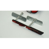 DK Kia GT Line Ön Panjur Vidalı 3D Kırmızı Siyah Metal Logo - 3