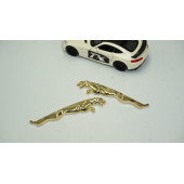 DK Jaguar Çamurluk Yanı 3M 3D Gold Metal Logo Amblem - 2
