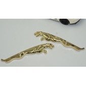 DK Jaguar Çamurluk Yanı 3M 3D Gold Metal Logo Amblem - 3