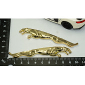DK Jaguar Çamurluk Yanı 3M 3D Gold Metal Logo Amblem - 5
