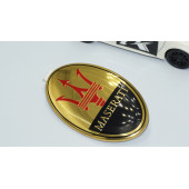 DK Tuning Ön Kaput Gold Mavi Vidalı Logo Arma Maserati İle Uyumlu - 3