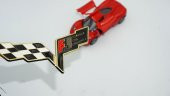 Chevrolet Corvette F1 Logo Bagaj 3M 3D Metal Logo Amblem Seti - 1
