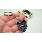 DK Ford Mustang Shelby GT Koşan At Logo Krom Metal Anahtarlık - 1