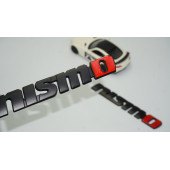 DK Nissan Nismo Siyah Kırmızı Çamurluk Yanı Logo Arma Amblem Seti - 1