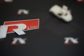 Audi R Line Çamurluk Yanı 3M 3D Krom Metal Logo Seti - 1