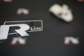 Audi R Line Çamurluk Yanı 3M 3D Krom Metal Logo Seti - 2
