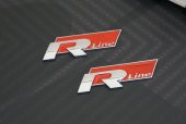 Audi R Line Çamurluk Yanı 3M 3D Krom Metal Logo Seti - 3