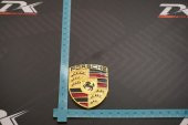 Porsche Logo Kaput Body 3M Gold Metal Logo Amblem Arma - 4