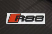 Audi RS8 Bagaj Siyah Metal Yazı Logo Amblem Orjinal Ürün - 3
