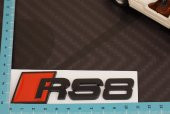 Audi RS8 Bagaj Siyah Metal Yazı Logo Amblem Orjinal Ürün - 4