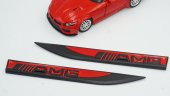 Mercedes Benz AMG Logo Çamurluk Yanı Krom Metal Bıçak Logo - 4