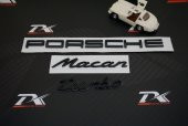 Porsche Macan Turbo Bagaj Yazı Metal Logo Seti Siyah Renk Orjinal - 2