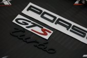 Porsche GTS Turbo Bagaj Yazı Metal Logo Seti Siyah Renk Orjinal Ü - 4