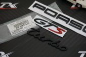 Porsche GTS Turbo Bagaj Yazı Metal Logo Seti Siyah Renk Orjinal Ü - 5